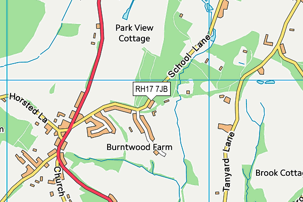Danehill Church of England Primary School map (RH17 7JB) - OS VectorMap District (Ordnance Survey)