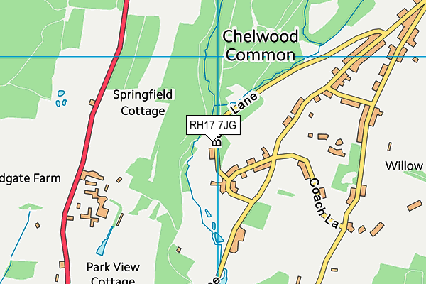 RH17 7JG map - OS VectorMap District (Ordnance Survey)