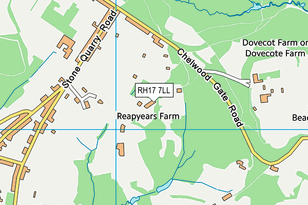 RH17 7LL map - OS VectorMap District (Ordnance Survey)