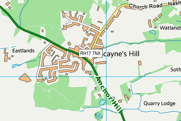 RH17 7NX map - OS VectorMap District (Ordnance Survey)