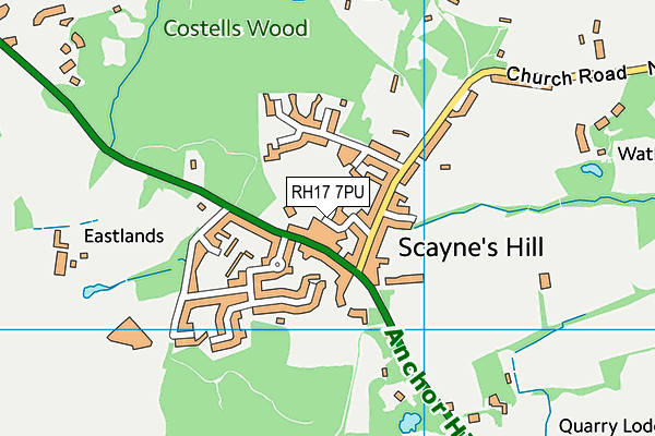 RH17 7PU map - OS VectorMap District (Ordnance Survey)