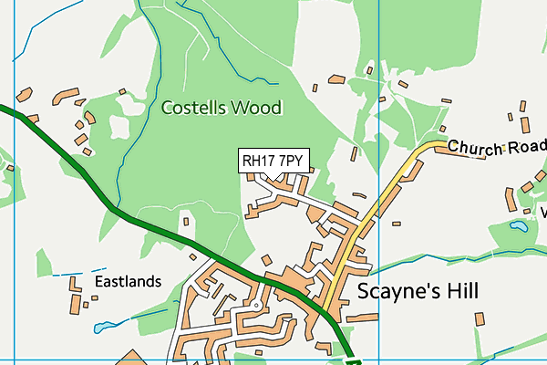 Map of COSTELLS WOOD RESIDENTS ASSOCIATION LIMITED at district scale