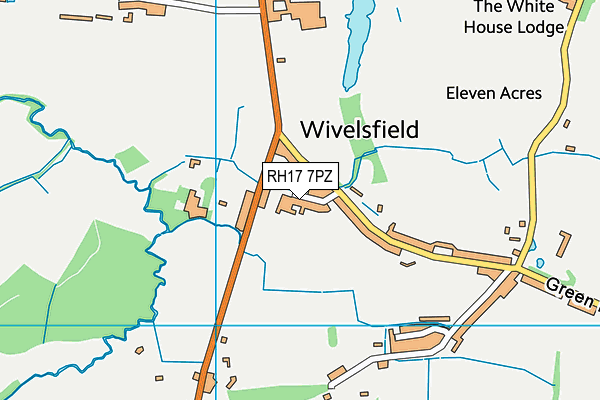 RH17 7PZ map - OS VectorMap District (Ordnance Survey)