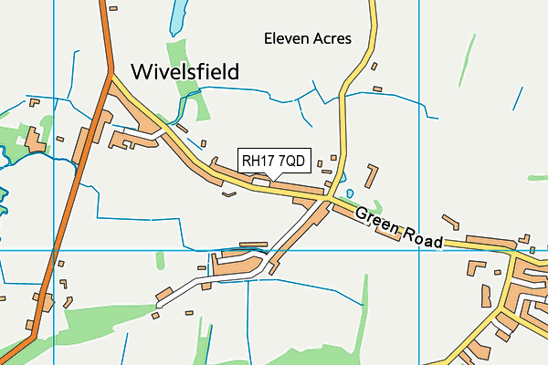 RH17 7QD map - OS VectorMap District (Ordnance Survey)