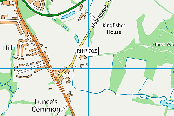 RH17 7QZ map - OS VectorMap District (Ordnance Survey)