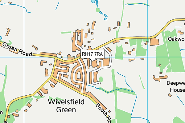 RH17 7RA map - OS VectorMap District (Ordnance Survey)