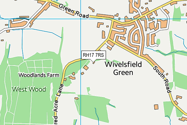 RH17 7RS map - OS VectorMap District (Ordnance Survey)