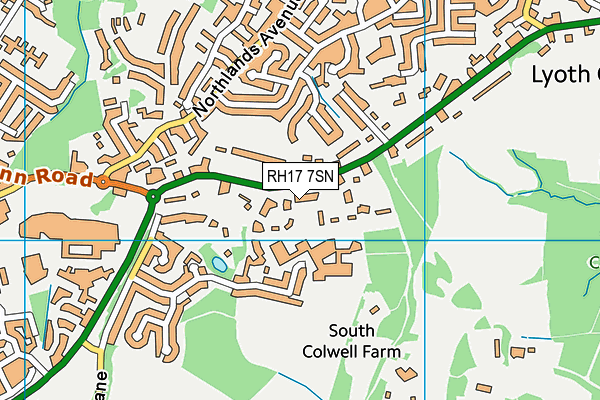 RH17 7SN map - OS VectorMap District (Ordnance Survey)