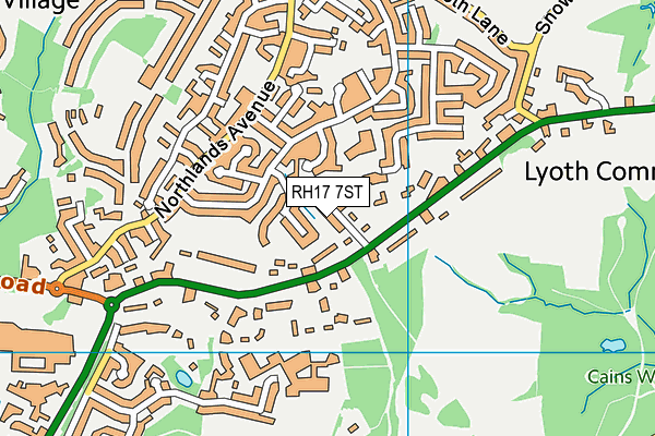 RH17 7ST map - OS VectorMap District (Ordnance Survey)