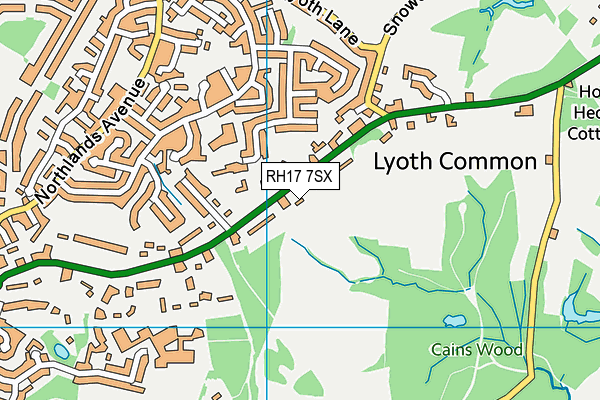 RH17 7SX map - OS VectorMap District (Ordnance Survey)