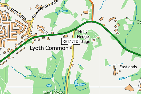 RH17 7TD map - OS VectorMap District (Ordnance Survey)