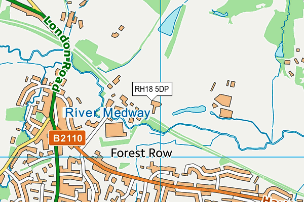 RH18 5DP map - OS VectorMap District (Ordnance Survey)