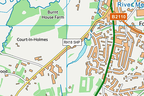 RH18 5HP map - OS VectorMap District (Ordnance Survey)