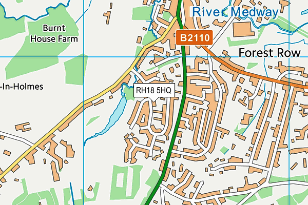 RH18 5HQ map - OS VectorMap District (Ordnance Survey)