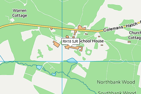 Ashdown Park Hotel And Country Club map (RH18 5JR) - OS VectorMap District (Ordnance Survey)