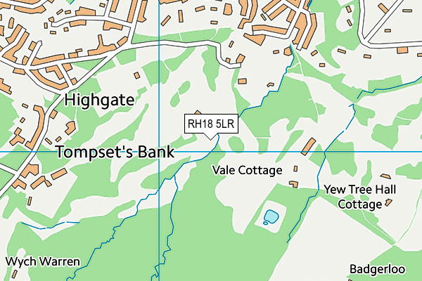 Royal Ashdown Forest Golf Club map (RH18 5LR) - OS VectorMap District (Ordnance Survey)