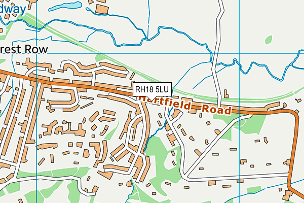 RH18 5LU map - OS VectorMap District (Ordnance Survey)