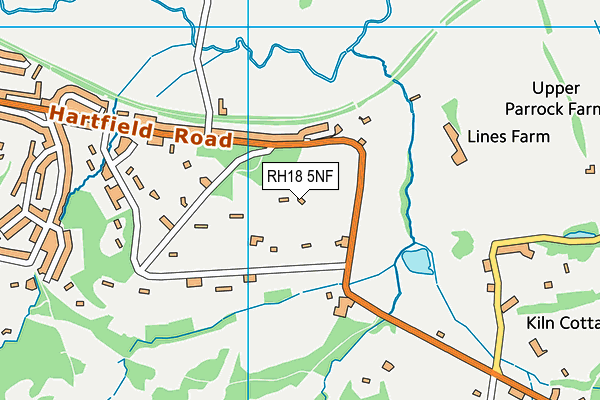 RH18 5NF map - OS VectorMap District (Ordnance Survey)