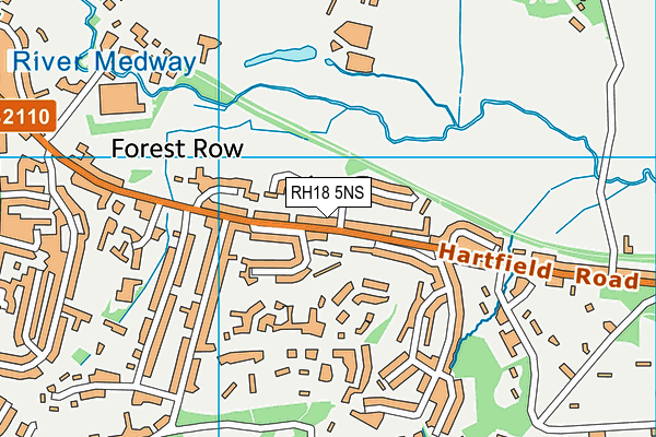 RH18 5NS map - OS VectorMap District (Ordnance Survey)