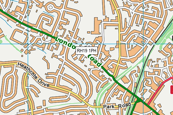 RH19 1PH map - OS VectorMap District (Ordnance Survey)