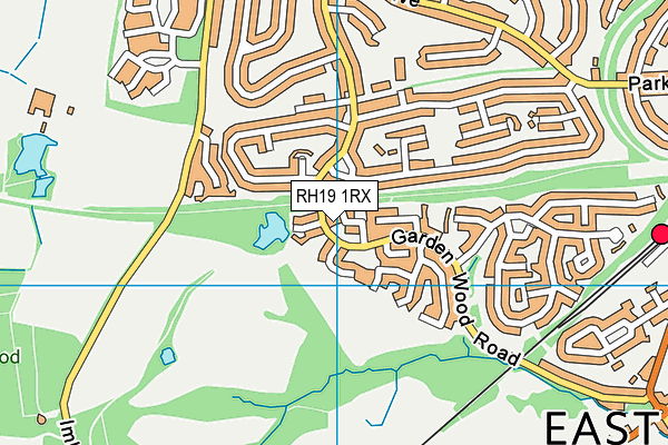 RH19 1RX map - OS VectorMap District (Ordnance Survey)