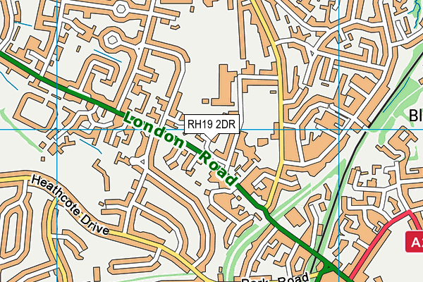 RH19 2DR map - OS VectorMap District (Ordnance Survey)