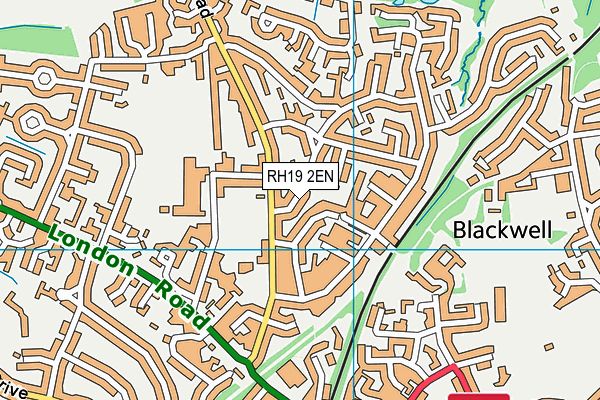 RH19 2EN map - OS VectorMap District (Ordnance Survey)