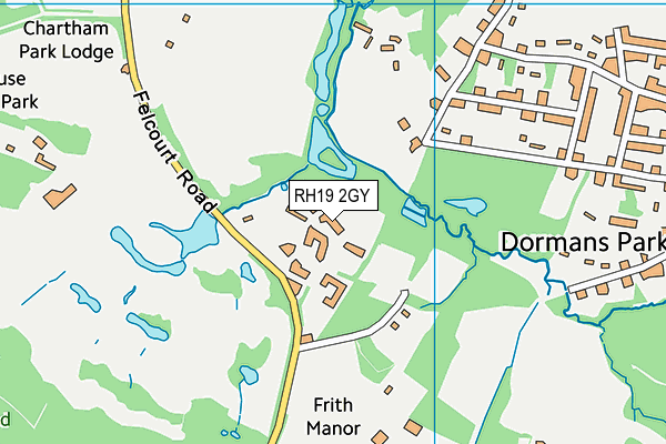 RH19 2GY map - OS VectorMap District (Ordnance Survey)