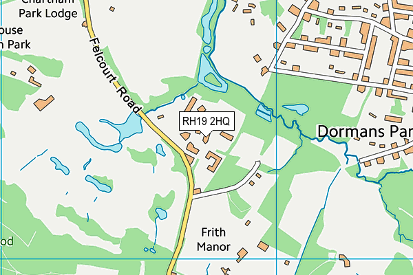 RH19 2HQ map - OS VectorMap District (Ordnance Survey)