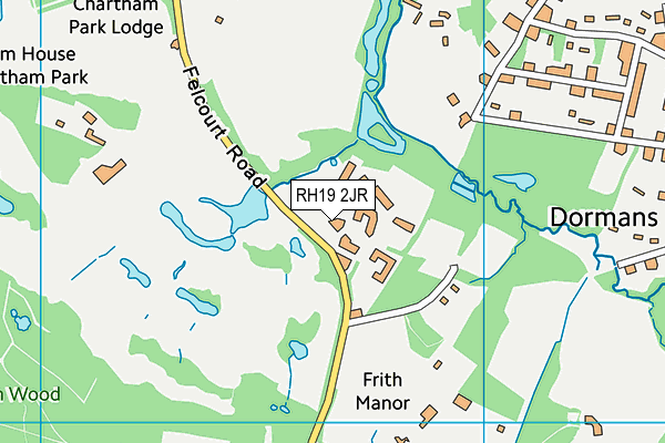 RH19 2JR map - OS VectorMap District (Ordnance Survey)