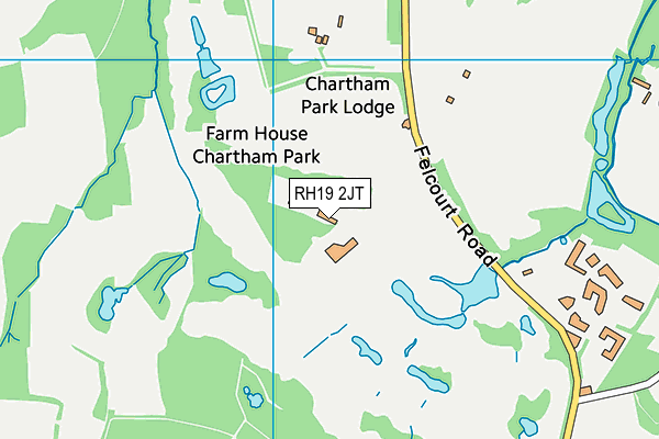 Chartham Park Golf & Country Club map (RH19 2JT) - OS VectorMap District (Ordnance Survey)