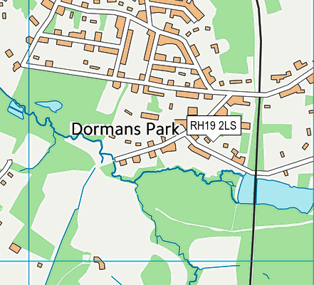 RH19 2LS map - OS VectorMap District (Ordnance Survey)