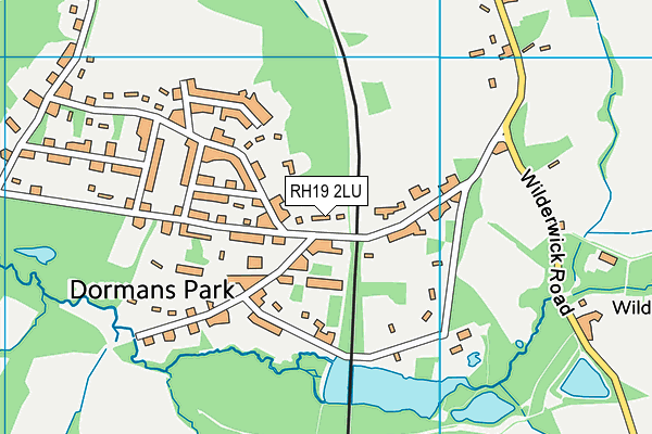 RH19 2LU map - OS VectorMap District (Ordnance Survey)