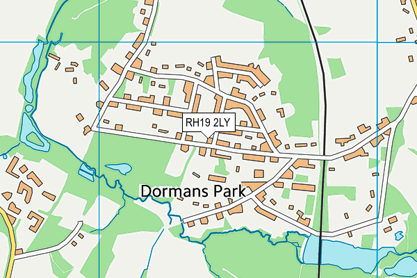 RH19 2LY map - OS VectorMap District (Ordnance Survey)