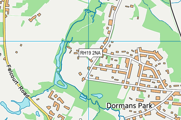 RH19 2NA map - OS VectorMap District (Ordnance Survey)