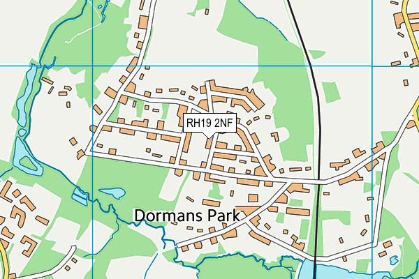 RH19 2NF map - OS VectorMap District (Ordnance Survey)