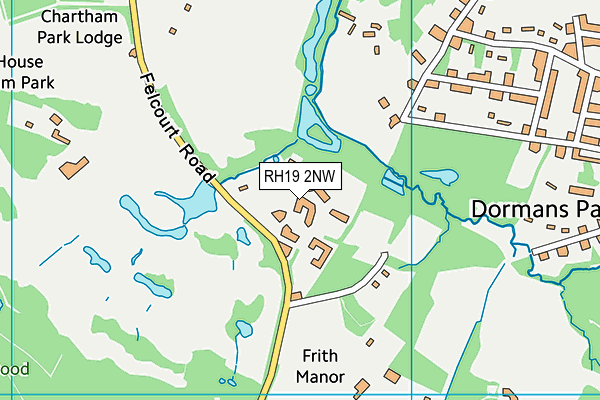 RH19 2NW map - OS VectorMap District (Ordnance Survey)