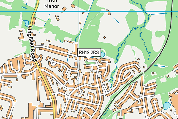 RH19 2RS map - OS VectorMap District (Ordnance Survey)