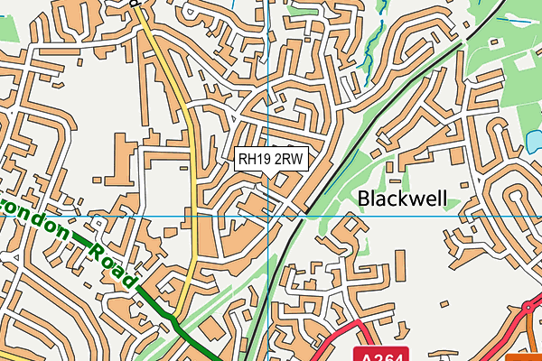 RH19 2RW map - OS VectorMap District (Ordnance Survey)