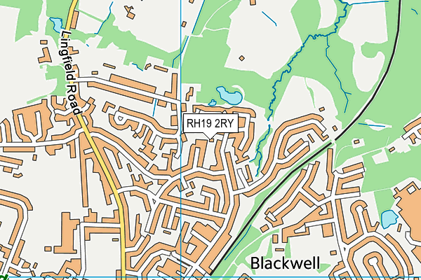 RH19 2RY map - OS VectorMap District (Ordnance Survey)