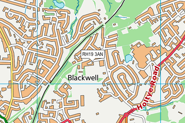 RH19 3AN map - OS VectorMap District (Ordnance Survey)