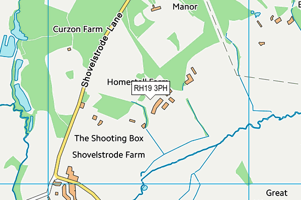 RH19 3PH map - OS VectorMap District (Ordnance Survey)