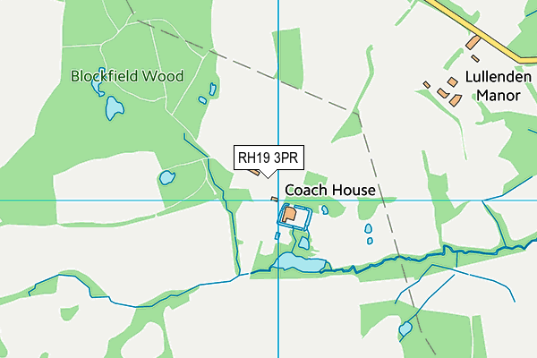 RH19 3PR map - OS VectorMap District (Ordnance Survey)