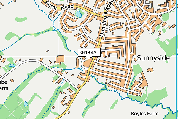Dunnings Health And Fitness Club (Closed) map (RH19 4AT) - OS VectorMap District (Ordnance Survey)
