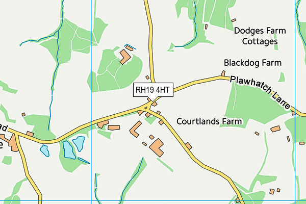 RH19 4HT map - OS VectorMap District (Ordnance Survey)