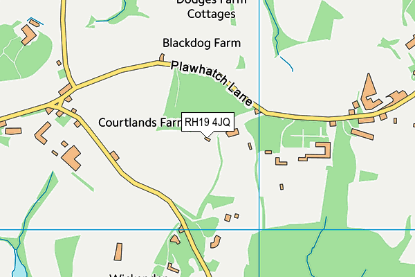 RH19 4JQ map - OS VectorMap District (Ordnance Survey)