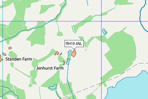 RH19 4NL map - OS VectorMap District (Ordnance Survey)