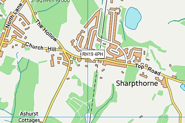 RH19 4PH map - OS VectorMap District (Ordnance Survey)