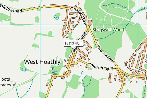 North Lane Recreation Ground map (RH19 4QF) - OS VectorMap District (Ordnance Survey)