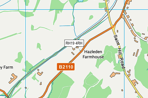 RH19 4RH map - OS VectorMap District (Ordnance Survey)